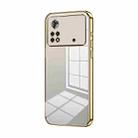 For Xiaomi Poco X4 Pro 5G Transparent Plating Fine Hole Phone Case(Gold) - 1