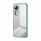 For Xiaomi 12 / 12X Transparent Plating Fine Hole Phone Case(Green) - 1