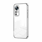 For Xiaomi 12 / 12X Transparent Plating Fine Hole Phone Case(Silver) - 1