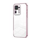 For Xiaomi Mix 4 Transparent Plating Fine Hole Phone Case(Pink) - 1