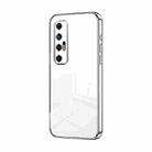 For Xiaomi Mi 10S Transparent Plating Fine Hole Phone Case(Silver) - 1