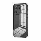 For Xiaomi Mi 11 Pro Transparent Plating Fine Hole Phone Case(Black) - 1