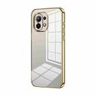 For Xiaomi Mi 11 Transparent Plating Fine Hole Phone Case(Gold) - 1