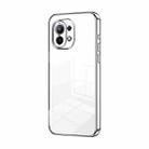 For Xiaomi Mi 11 Transparent Plating Fine Hole Phone Case(Silver) - 1