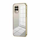 For Xiaomi Mi 10 Lite 5G Transparent Plating Fine Hole Phone Case(Gold) - 1