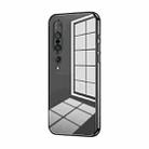 For Xiaomi Mi 10 Pro 5G Transparent Plating Fine Hole Phone Case(Black) - 1