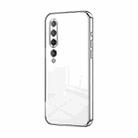 For Xiaomi Mi 10 5G Transparent Plating Fine Hole Phone Case(Silver) - 1