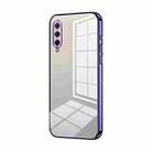 For Xiaomi Mi CC9e / Mi A3 Transparent Plating Fine Hole Phone Case(Purple) - 1