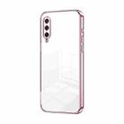 For Xiaomi Mi CC9e / Mi A3 Transparent Plating Fine Hole Phone Case(Pink) - 1