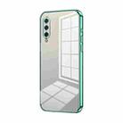 For Xiaomi Mi CC9e / Mi A3 Transparent Plating Fine Hole Phone Case(Green) - 1