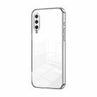 For Xiaomi Mi CC9e / Mi A3 Transparent Plating Fine Hole Phone Case(Silver) - 1