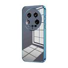 For Xiaomi 14 Ultra Transparent Plating Fine Hole Phone Case(Blue) - 1