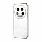 For Xiaomi 14 Ultra Transparent Plating Fine Hole Phone Case(Silver) - 1