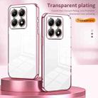 For Xiaomi 14T Transparent Plating Fine Hole Phone Case(Purple) - 2