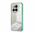 For Xiaomi 15 Transparent Plating Fine Hole Phone Case(Green) - 1