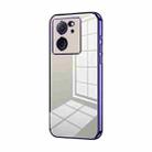 For Xiaomi Redmi K60 Ultra / Xiaomi 13T Transparent Plating Fine Hole Phone Case(Purple) - 1