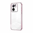 For Xiaomi Redmi K60 Ultra / Xiaomi 13T Transparent Plating Fine Hole Phone Case(Pink) - 1