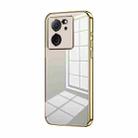 For Xiaomi Redmi K60 Ultra / Xiaomi 13T Transparent Plating Fine Hole Phone Case(Gold) - 1