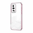 For Xiaomi Redmi K60 / K60 Pro Transparent Plating Fine Hole Phone Case(Pink) - 1