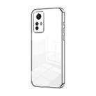For Xiaomi Redmi Note 12S Transparent Plating Fine Hole Phone Case(Silver) - 1
