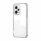 For Xiaomi Redmi Note 12 Pro+  Transparent Plating Fine Hole Phone Case(Silver) - 1