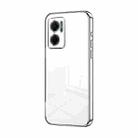 For Xiaomi Redmi Note 11E / Redmi 10 5G Transparent Plating Fine Hole Phone Case(Silver) - 1