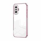 For Xiaomi Redmi K50 Gaming / Poco F4 GT Transparent Plating Fine Hole Phone Case(Pink) - 1