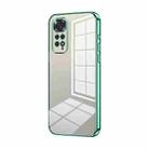 For Xiaomi Redmi Note 11 Global / Note 11S Transparent Plating Fine Hole Phone Case(Green) - 1