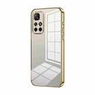 For Xiaomi Redmi Note 11T 5G/Note 11S 5G Transparent Plating Fine Hole Phone Case(Gold) - 1