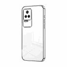 For Xiaomi Redmi K50 / K50 Pro Transparent Plating Fine Hole Phone Case(Silver) - 1