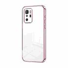 For Xiaomi Redmi Note 10 Pro 5G/Poco X3 GT Transparent Plating Fine Hole Phone Case(Pink) - 1