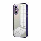 For Xiaomi Redmi K40 Gaming/Poco F3 GT Transparent Plating Fine Hole Phone Case(Purple) - 1