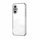 For Xiaomi Redmi K40 Gaming/Poco F3 GT Transparent Plating Fine Hole Phone Case(Silver) - 1