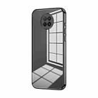 For Xiaomi Redmi Note 9 5G / Note 9T Transparent Plating Fine Hole Phone Case(Black) - 1
