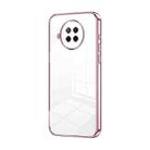 For Xiaomi Redmi Note 9 Pro 5G/Mi 10T Lite Transparent Plating Fine Hole Phone Case(Pink) - 1