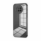 For Xiaomi Redmi Note 9 Pro 5G/Mi 10T Lite Transparent Plating Fine Hole Phone Case(Black) - 1