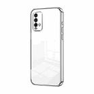 For Xiaomi Redmi Note 9 4G Transparent Plating Fine Hole Phone Case(Silver) - 1