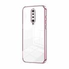 For Xiaomi Redmi K30 / K30 5G Transparent Plating Fine Hole Phone Case(Pink) - 1