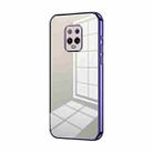 For Xiaomi Redmi 10X Pro 5G Transparent Plating Fine Hole Phone Case(Purple) - 1