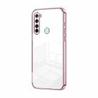 For Xiaomi Redmi Note 8T Transparent Plating Fine Hole Phone Case(Pink) - 1