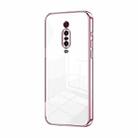For Xiaomi Redmi K20 / K20 Pro Transparent Plating Fine Hole Phone Case(Pink) - 1
