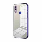 For Xiaomi Redmi Note 7 / Note 7 Pro Transparent Plating Fine Hole Phone Case(Purple) - 1