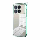 For Xiaomi Redmi K70 Ultra Transparent Plating Fine Hole Phone Case(Green) - 1