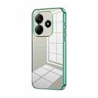 For Xiaomi Redmi Note 14 5G Transparent Plating Fine Hole Phone Case(Green) - 1