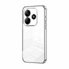 For Xiaomi Redmi Note 14 5G Transparent Plating Fine Hole Phone Case(Silver) - 1