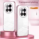 For Xiaomi Redmi Note 14 Pro+ 5G Transparent Plating Fine Hole Phone Case(Pink) - 2