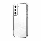 For Samsung Galaxy S22 5G Transparent Plating Fine Hole Phone Case(Silver) - 1