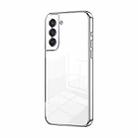 For Samsung Galaxy S21 FE 5G Transparent Plating Fine Hole Phone Case(Silver) - 1