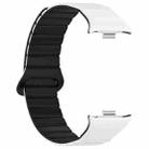 For Xiaomi Smart Band 9 Pro / 8 Pro Two Color Magnetic Silicone Watch Band(White Black) - 3