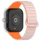 For Xiaomi Smart Band 9 Pro / 8 Pro Two Color Magnetic Silicone Watch Band(Pink Orange) - 2